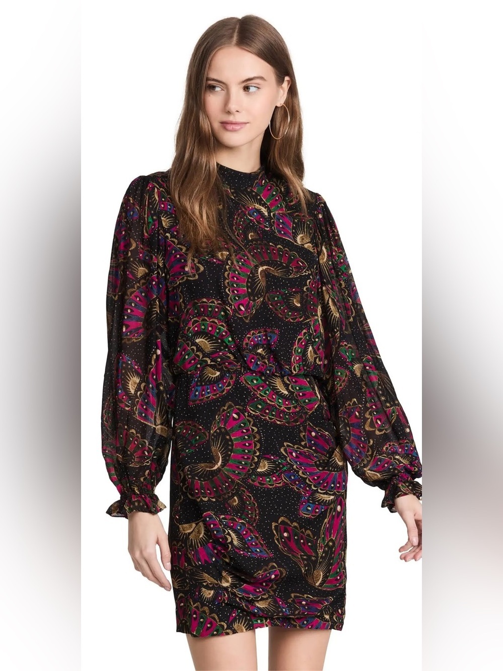 NWT Farm Rio Butterfly Sky Mini Long Sleeve Dress XS
